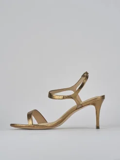 Sandali tacco 7cm pelle bronzo