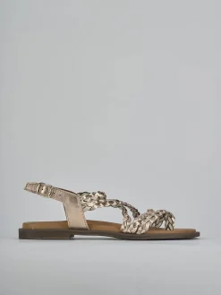 Sandali tacco 1cm pelle bronzo