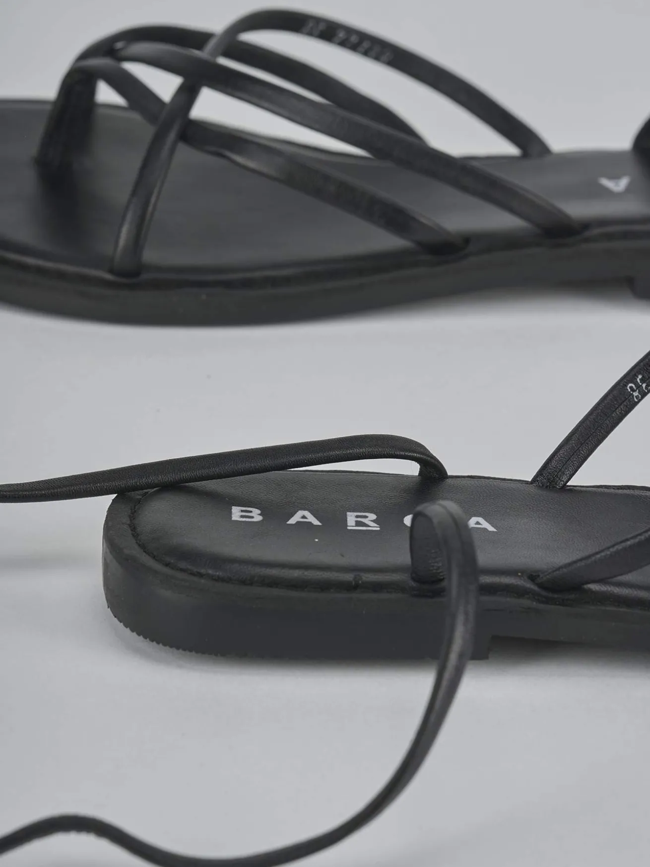 Sandali tacco 1cm pelle nero