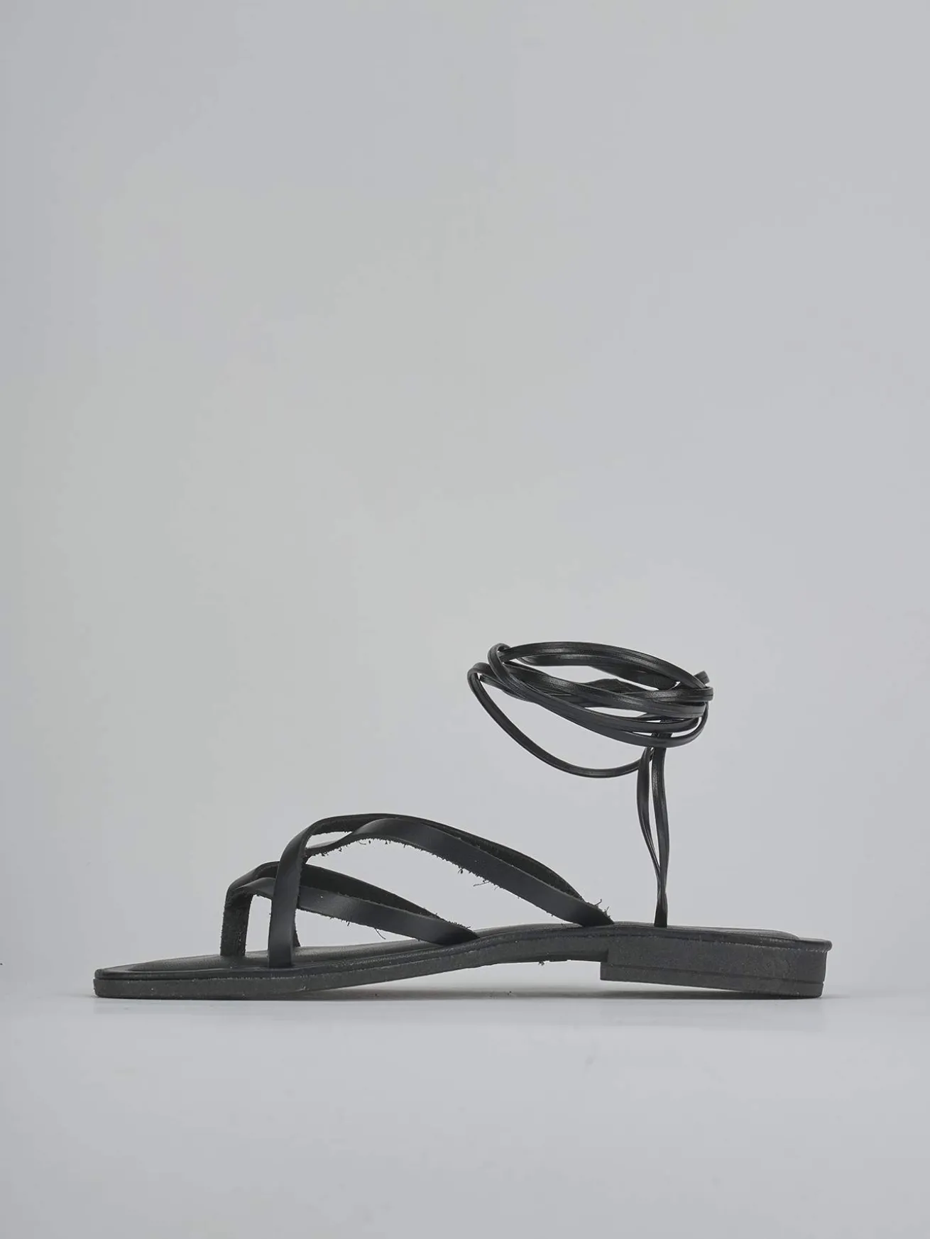 Sandali tacco 1cm pelle nero