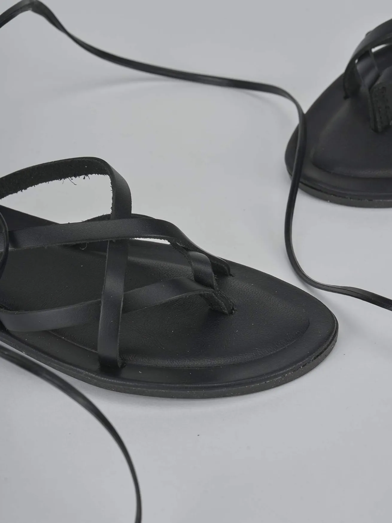 Sandali tacco 1cm pelle nero