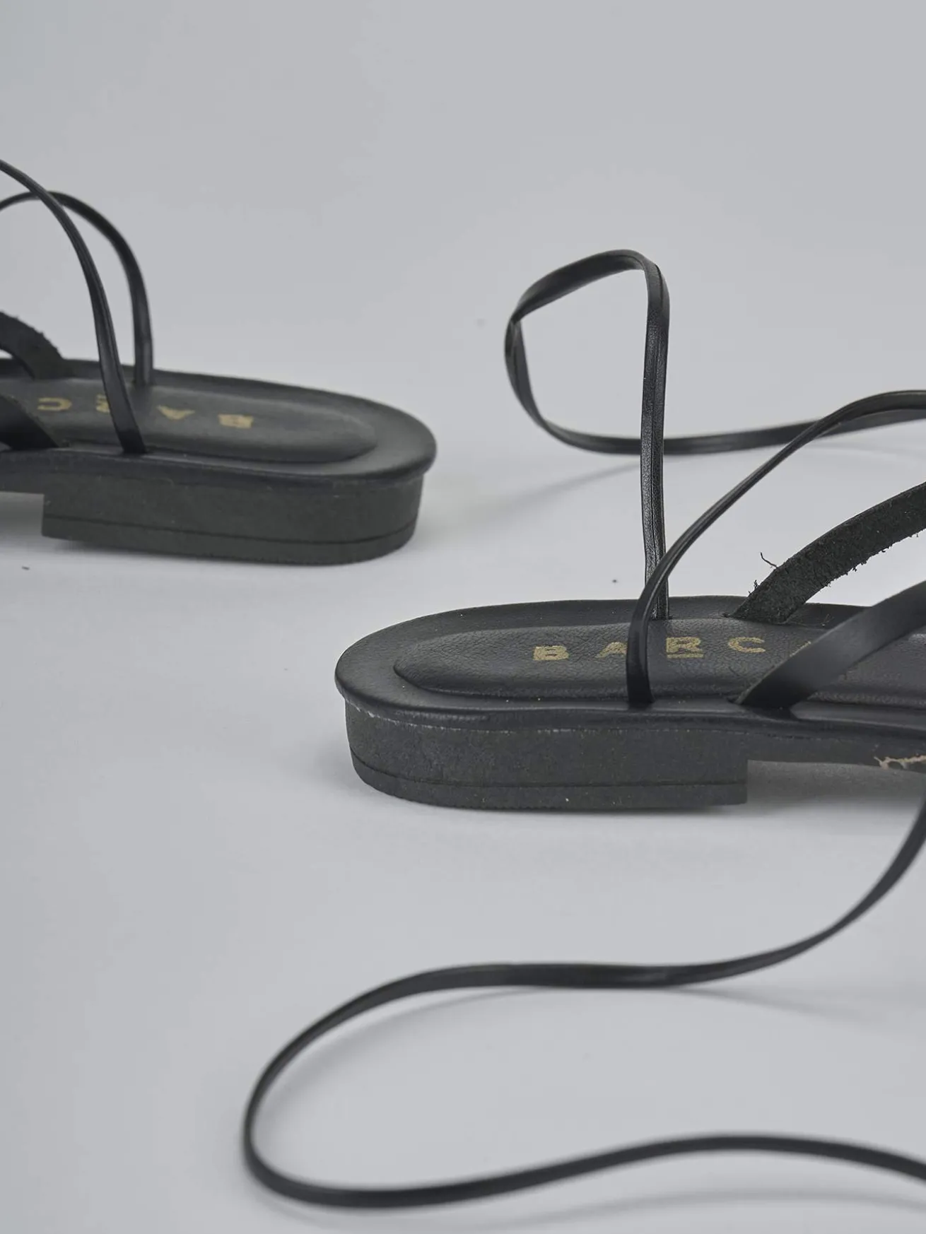 Sandali tacco 1cm pelle nero