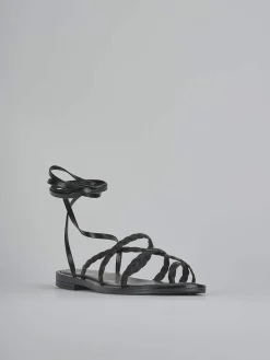 Sandali tacco 1cm pelle nero