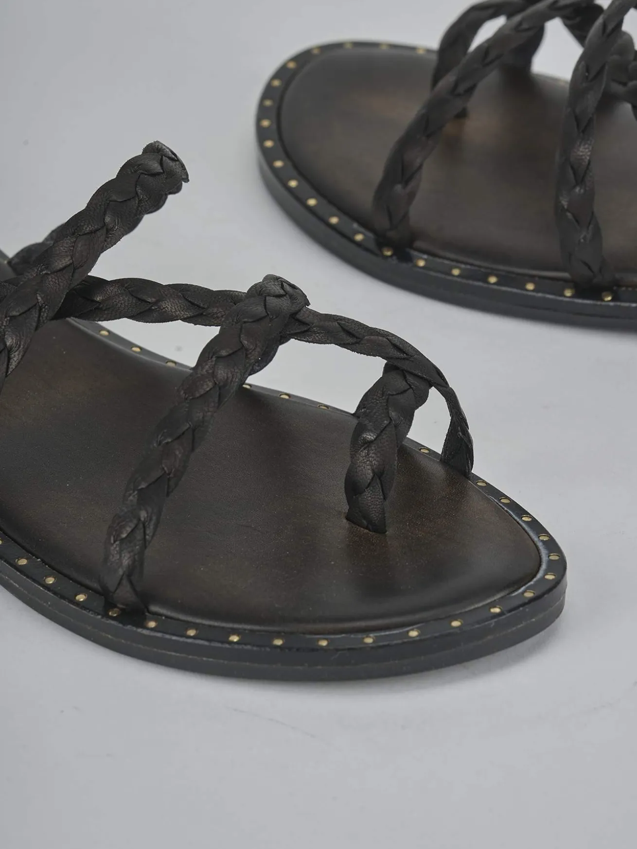 Sandali tacco 1cm pelle nero