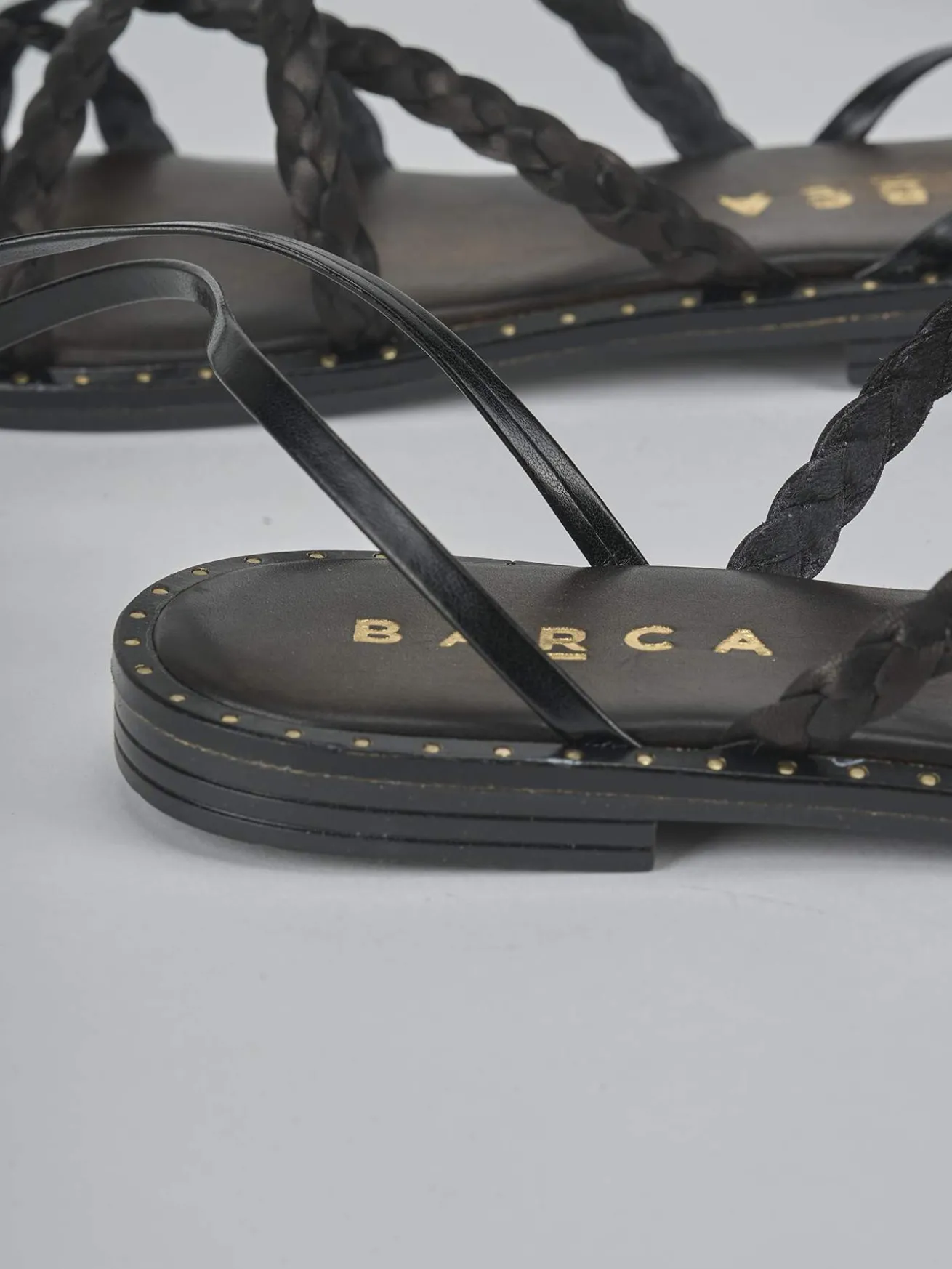 Sandali tacco 1cm pelle nero