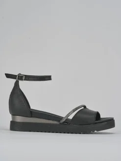 Sandali tacco 2cm pelle nero