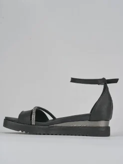 Sandali tacco 2cm pelle nero