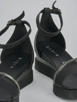 Sandali tacco 2cm pelle nero