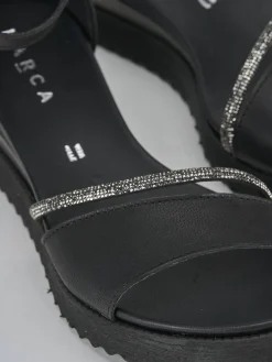 Sandali tacco 2cm pelle nero