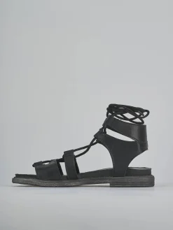 Sandali tacco 1cm pelle nero