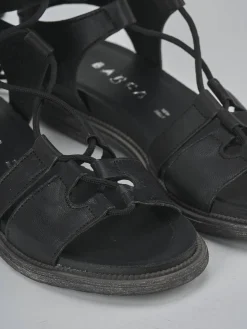 Sandali tacco 1cm pelle nero