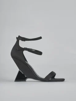 Sandali tacco 5cm pelle nero