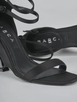 Sandali tacco 5cm pelle nero