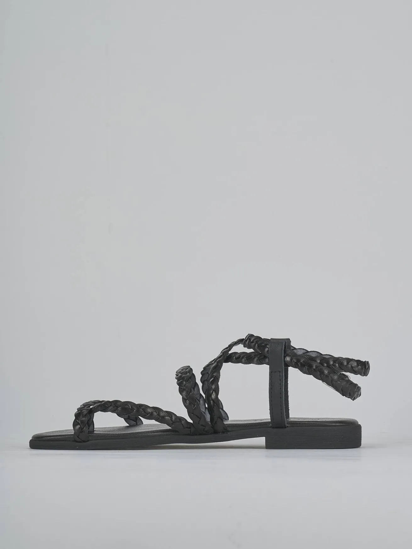 Sandali tacco 1cm pelle nero