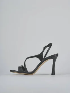 Sandali tacco 9cm pelle nero
