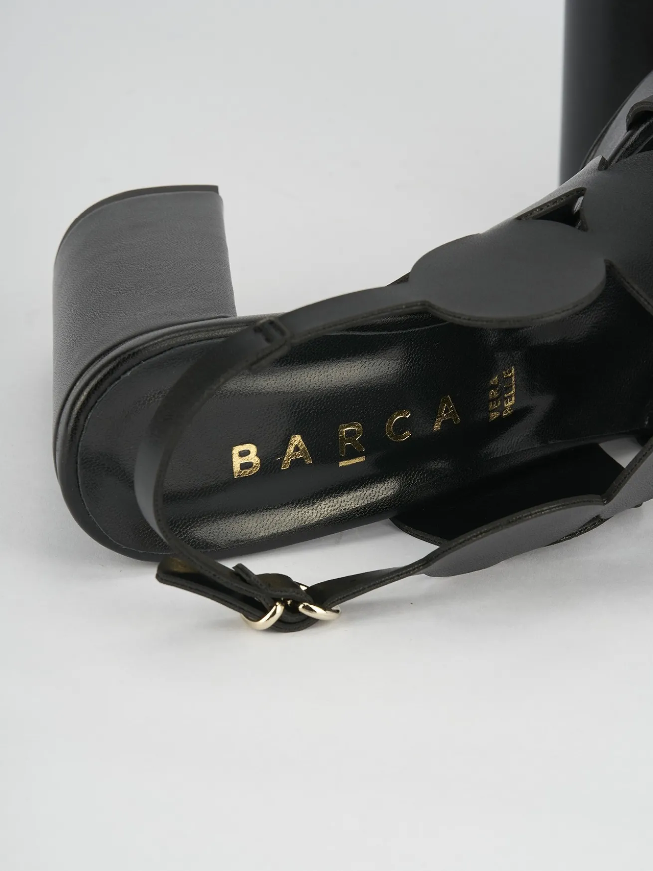 Sandali tacco 9cm pelle nero