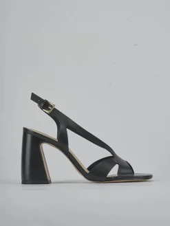 Sandali tacco 6cm pelle nero