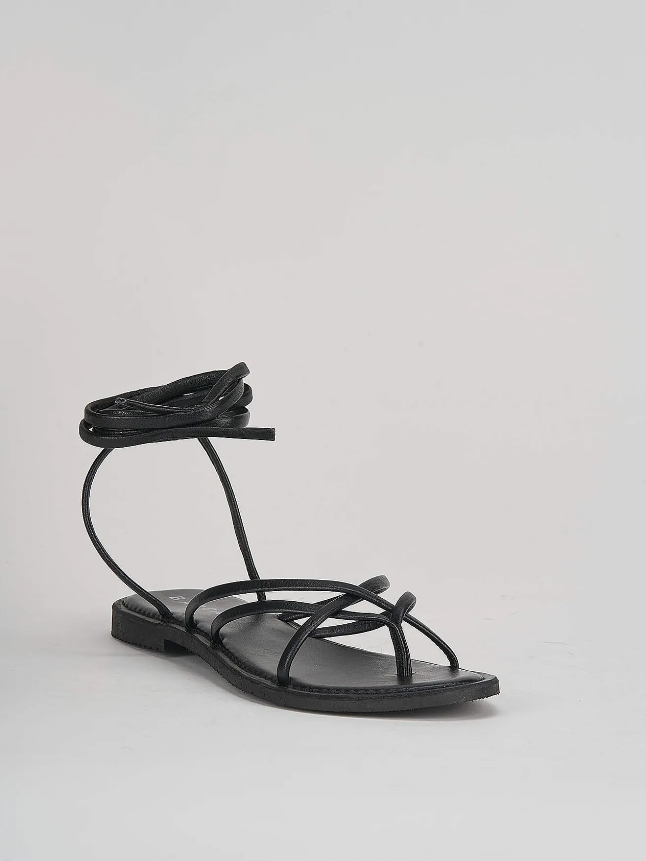 Sandali tacco 1cm pelle nero