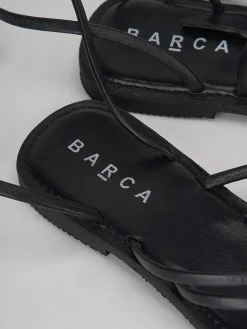 Sandali tacco 1cm pelle nero