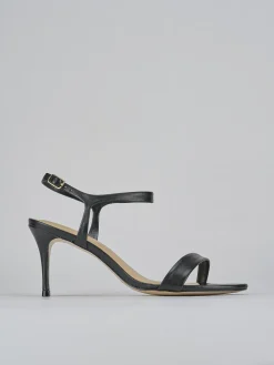 Sandali tacco 7cm pelle nero