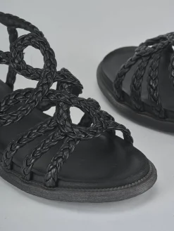 Sandali tacco 2cm pelle nero