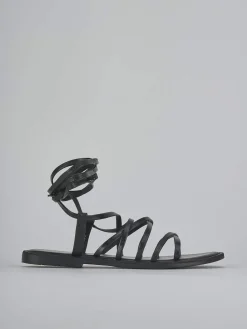 Sandali tacco 1cm pelle nero