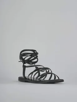 Sandali tacco 1cm pelle nero