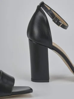 Sandali tacco 9cm pelle nero