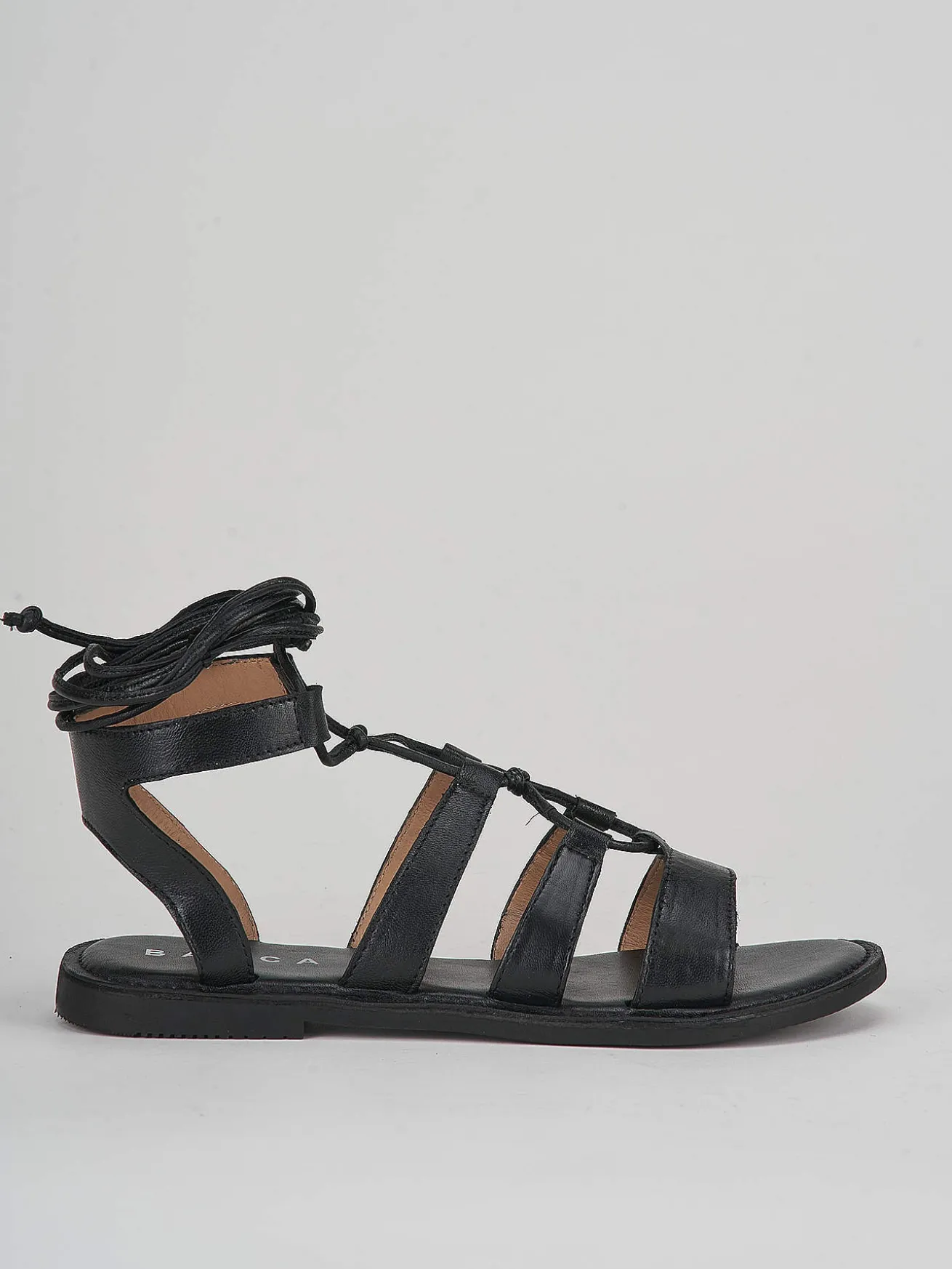 Sandali tacco 1cm pelle nero