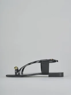 Sandali tacco 1cm pelle nero