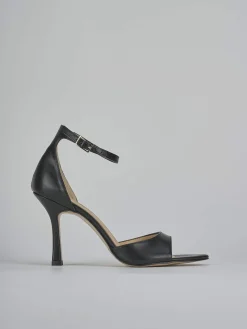 Sandali tacco 9cm pelle nero