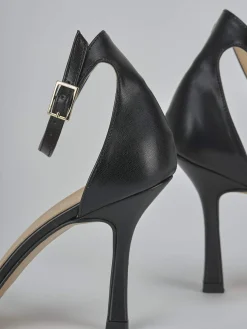 Sandali tacco 9cm pelle nero