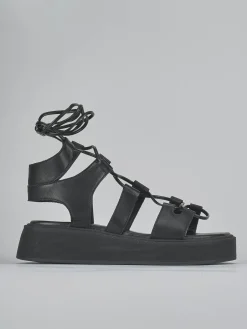 Sandali tacco 1cm pelle nero