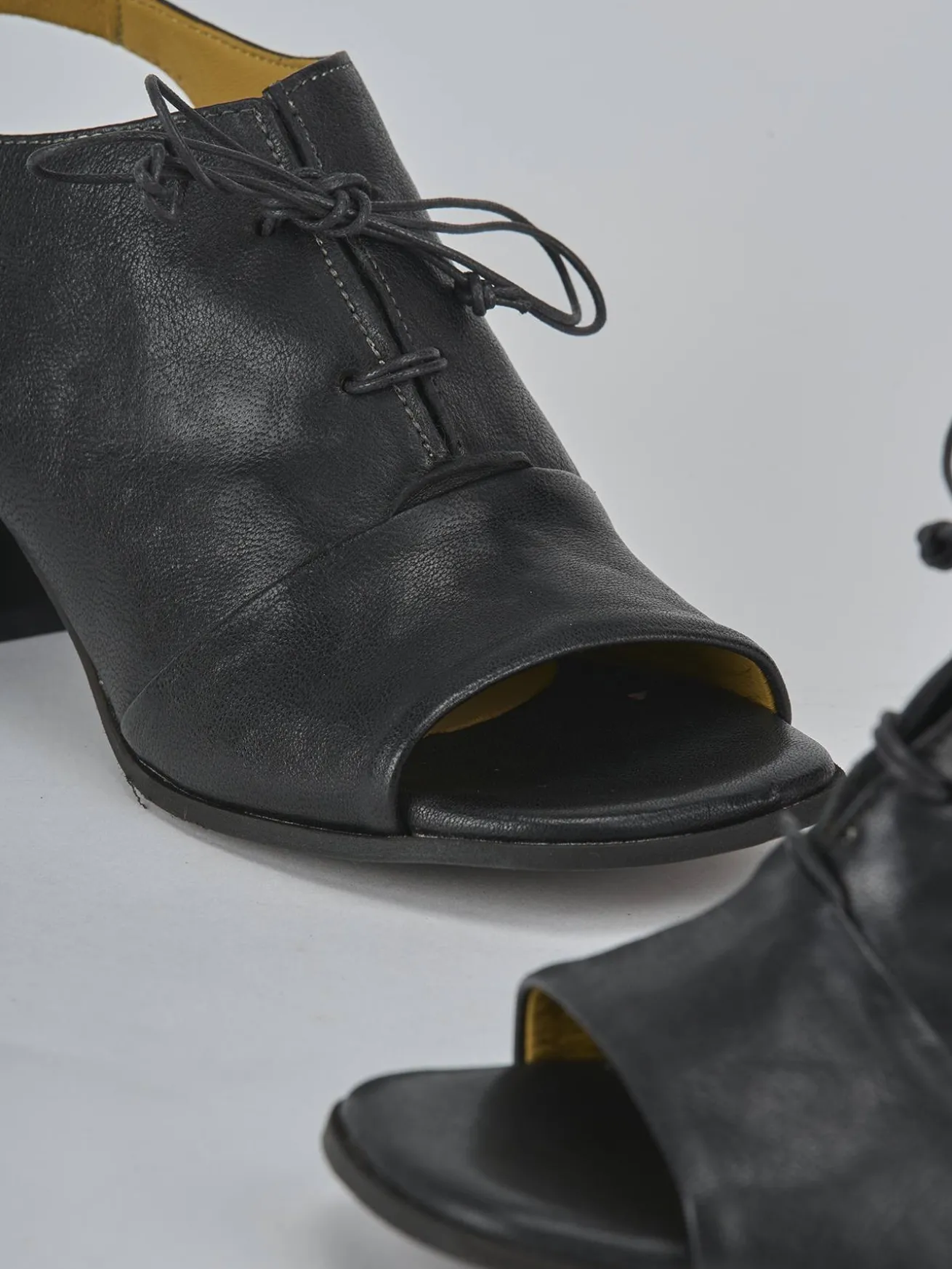 Sandali tacco 6cm pelle nero