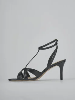 Sandali tacco 6cm pelle nero