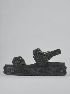 Sandali tacco 1cm pelle nero