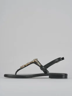 Sandali tacco 1cm pelle nero