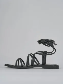 Sandali tacco 1cm pelle nero