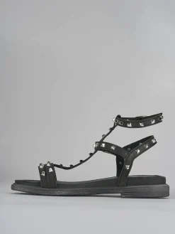 Sandali tacco 1cm pelle nero