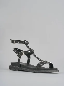 Sandali tacco 1cm pelle nero