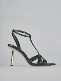 Sandali tacco 9cm pelle nero