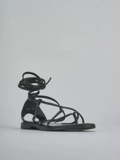 Sandali tacco 1cm pelle nero