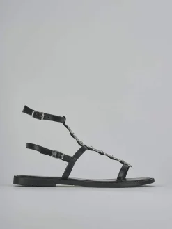 Sandali tacco 1cm pelle nero