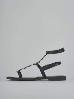 Sandali tacco 1cm pelle nero