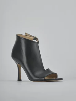 Sandali tacco 9cm pelle nero