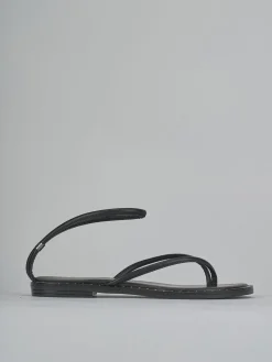 Sandali tacco 1cm pelle nero