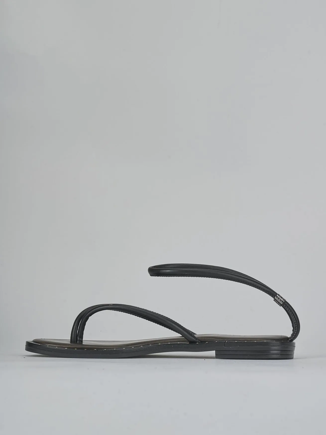 Sandali tacco 1cm pelle nero