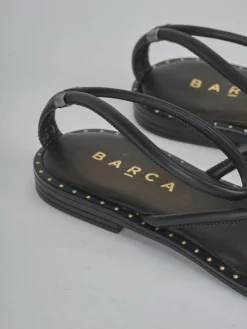 Sandali tacco 1cm pelle nero