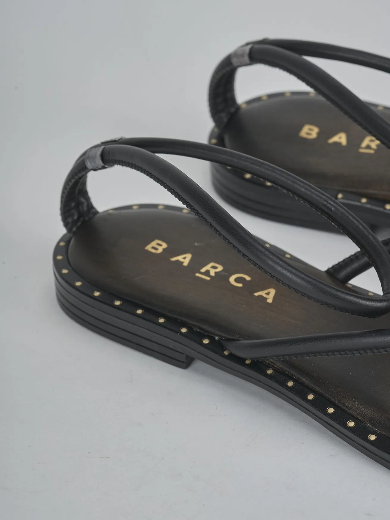 Sandali tacco 1cm pelle nero