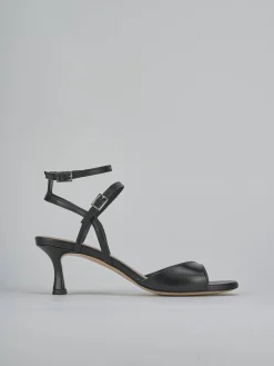 Sandali tacco 5cm pelle nero
